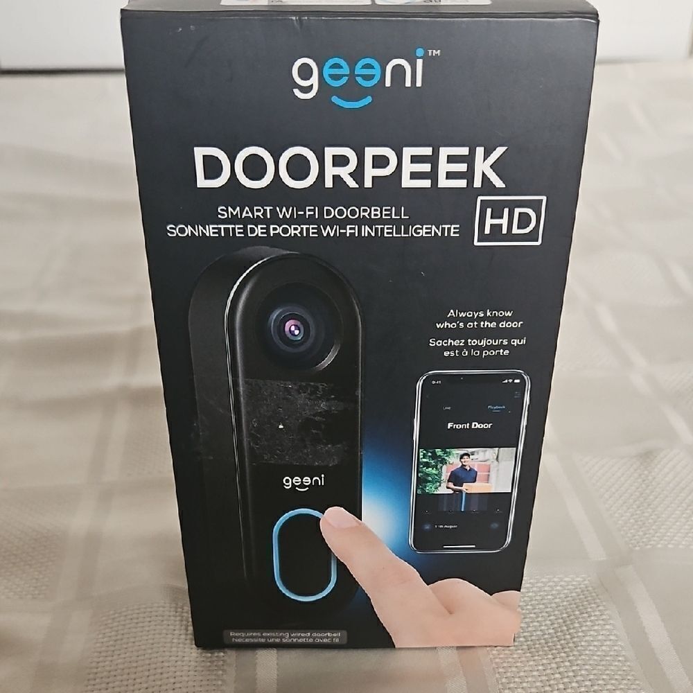 HOST PICK Geeni Doorpeek Smart Wi-Fi Doorbell - Black - Picture 9 of 16